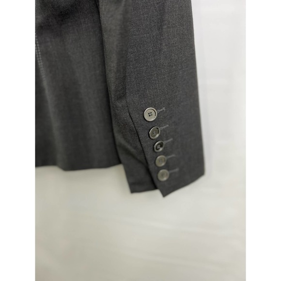 John Meyer Collection Womens Blazer Jacket Size 16 Black Padded Shoulders - Picture 4 of 5